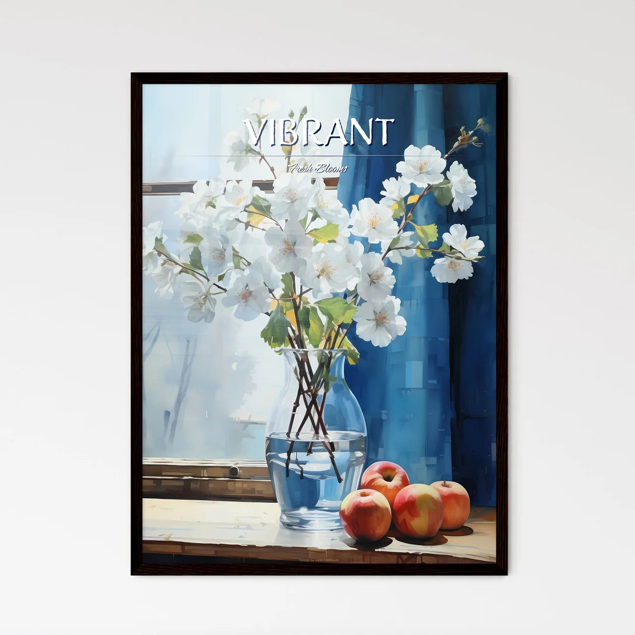Painting Of Flowers In A Vase Art Prin - Framed Art Print