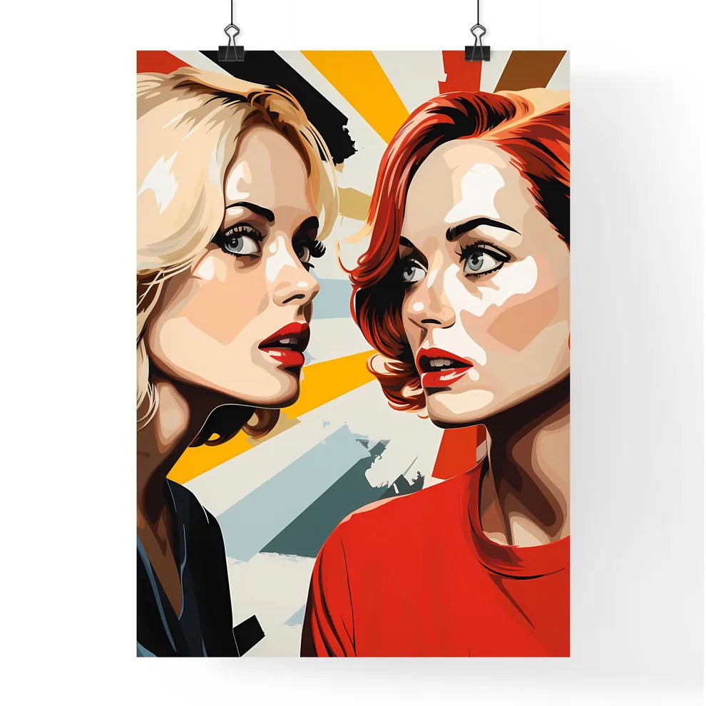 Woman Looking At Another Woman Art Prin Poster