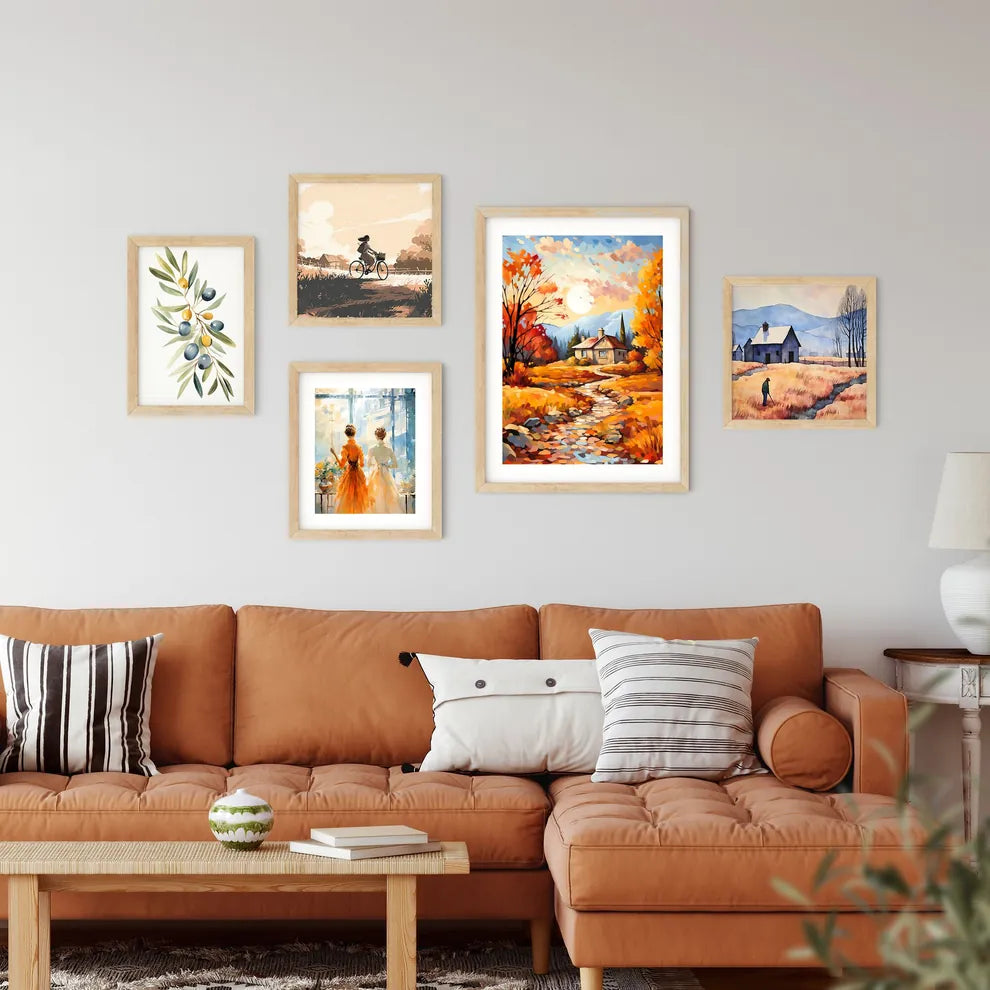 Painting Of A House In A Forest Art Print Custom Print