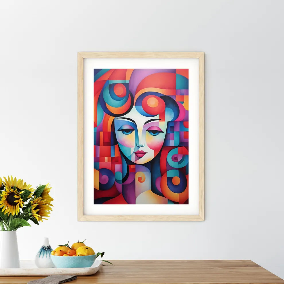 Painting Of A Womans Face Art Prin - Kitchen Hangings