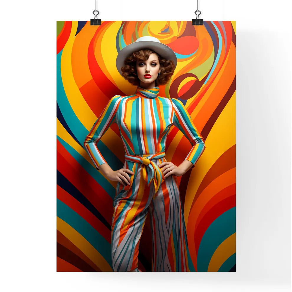 A Woman In A Colorful Outfit Art Prin Poster