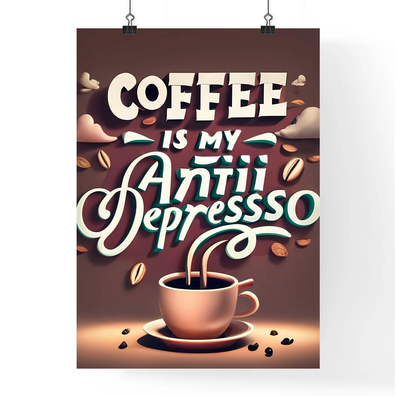 Coffee Is My Anti-Depresso -  Poster