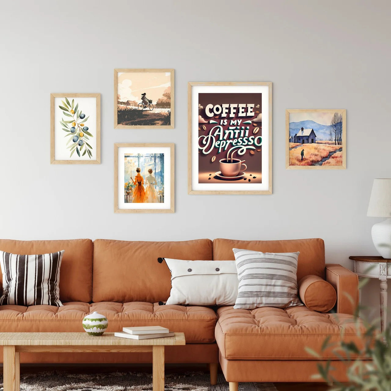 Coffee Is My Anti-Depresso -  Framed Print