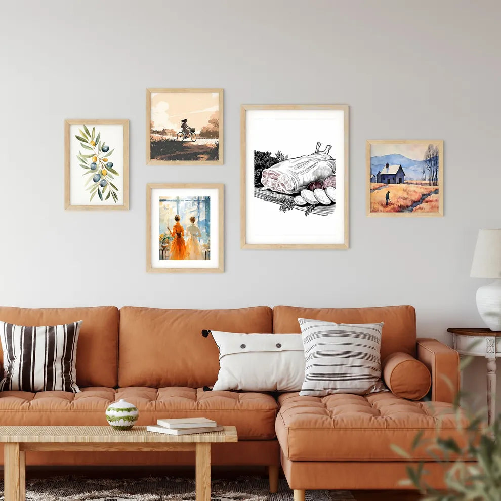 Piece Of Meat With Vegetables Framed Print