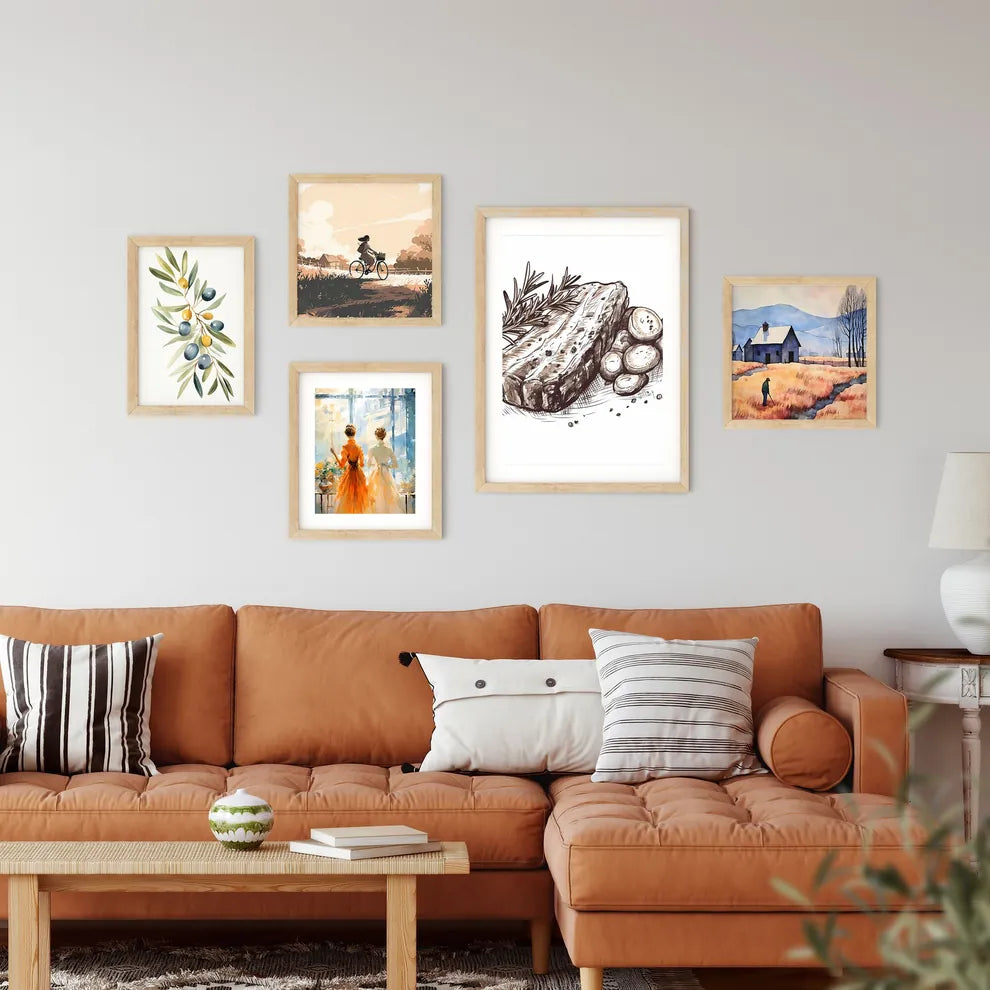 Piece Of Meat With Vegetables And Spices Art Framed Print