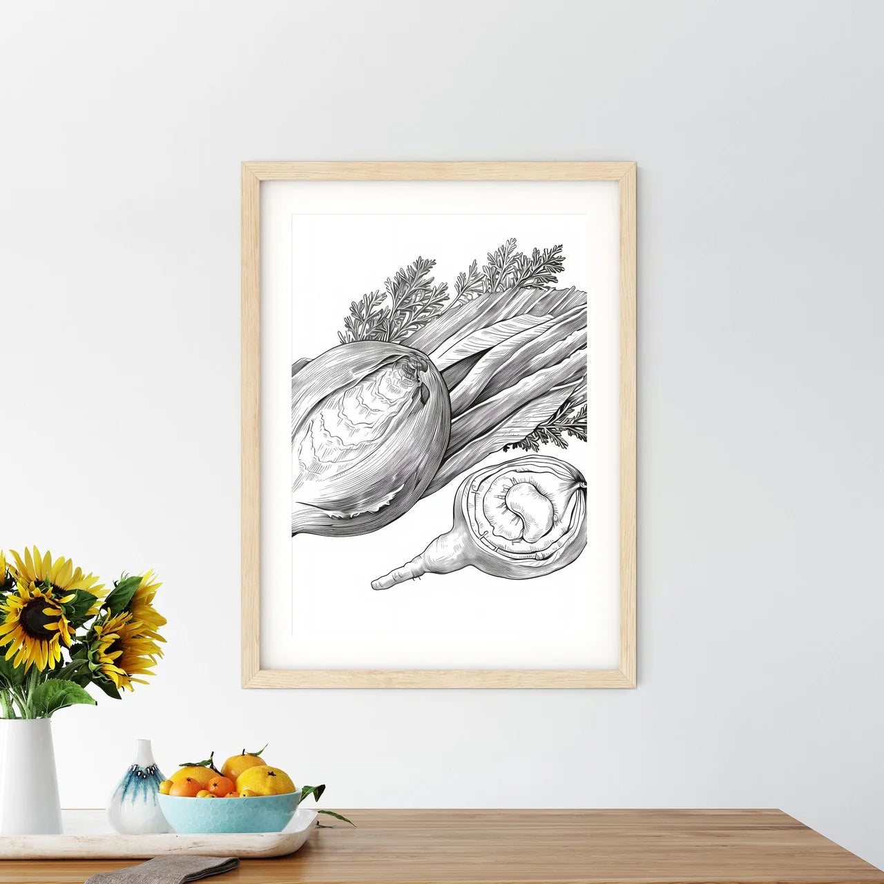 Drawing Of A Vegetable Art Prin - Kitchen Hangings