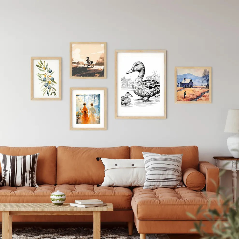 Black And White Drawing Of A  Framed Print