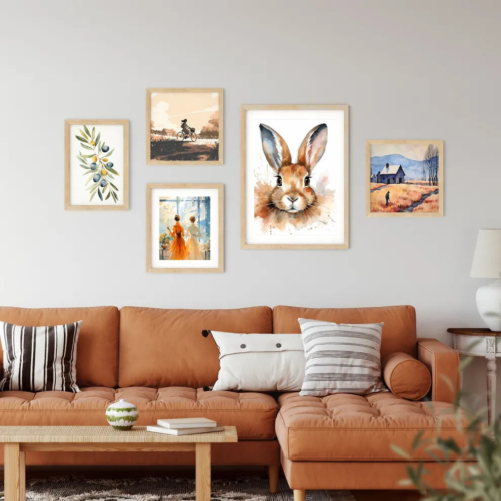 Watercolor Of A Rabbit Art Pr Framed Print