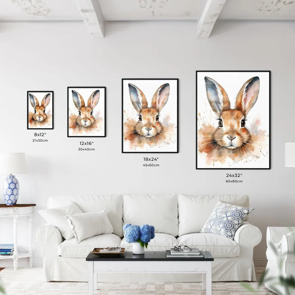 Watercolor Of A Rabbit Art Pr Art Print