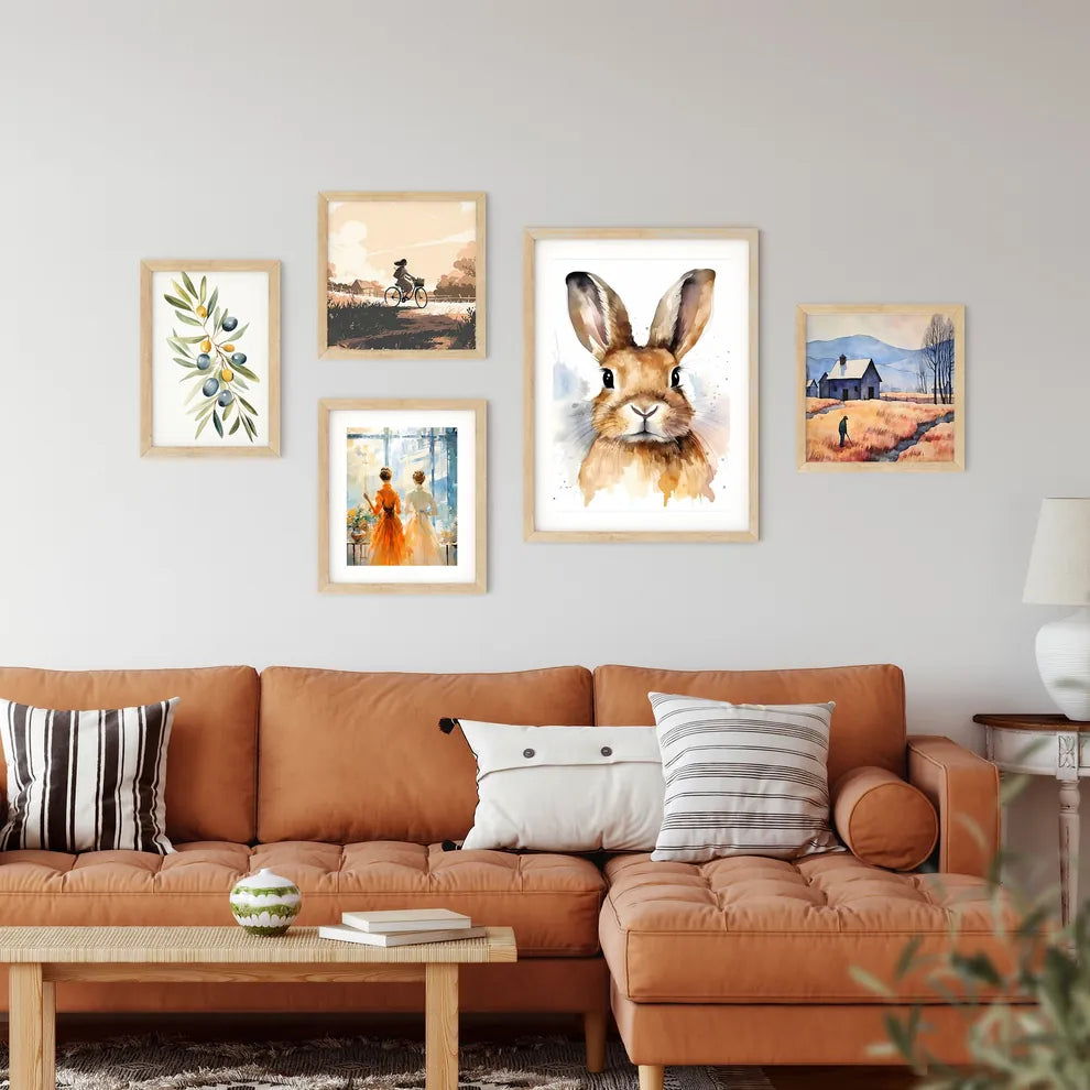 Watercolor Of A Rabbit Art Pr Framed Print