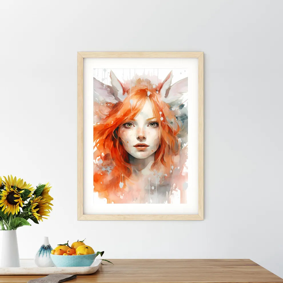 Painting Of A Woman With Red  Size Chart