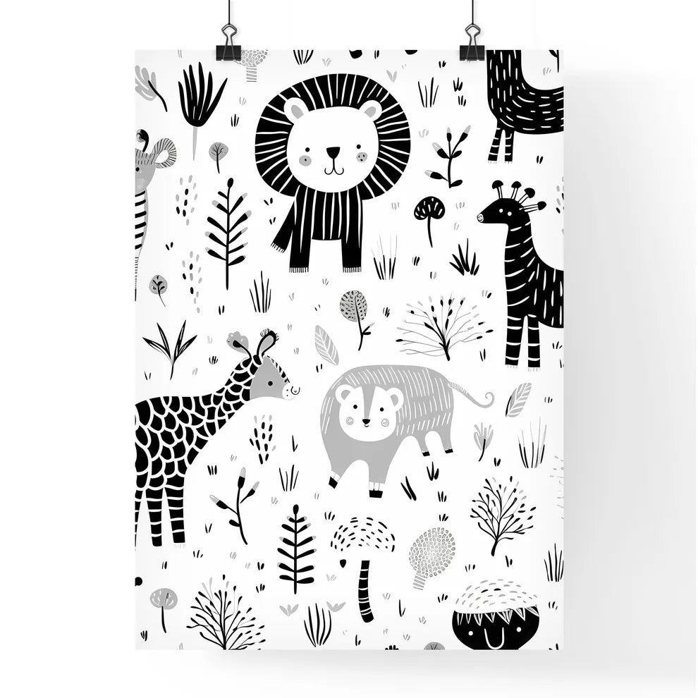 Pattern Of Animals And Plants Poster