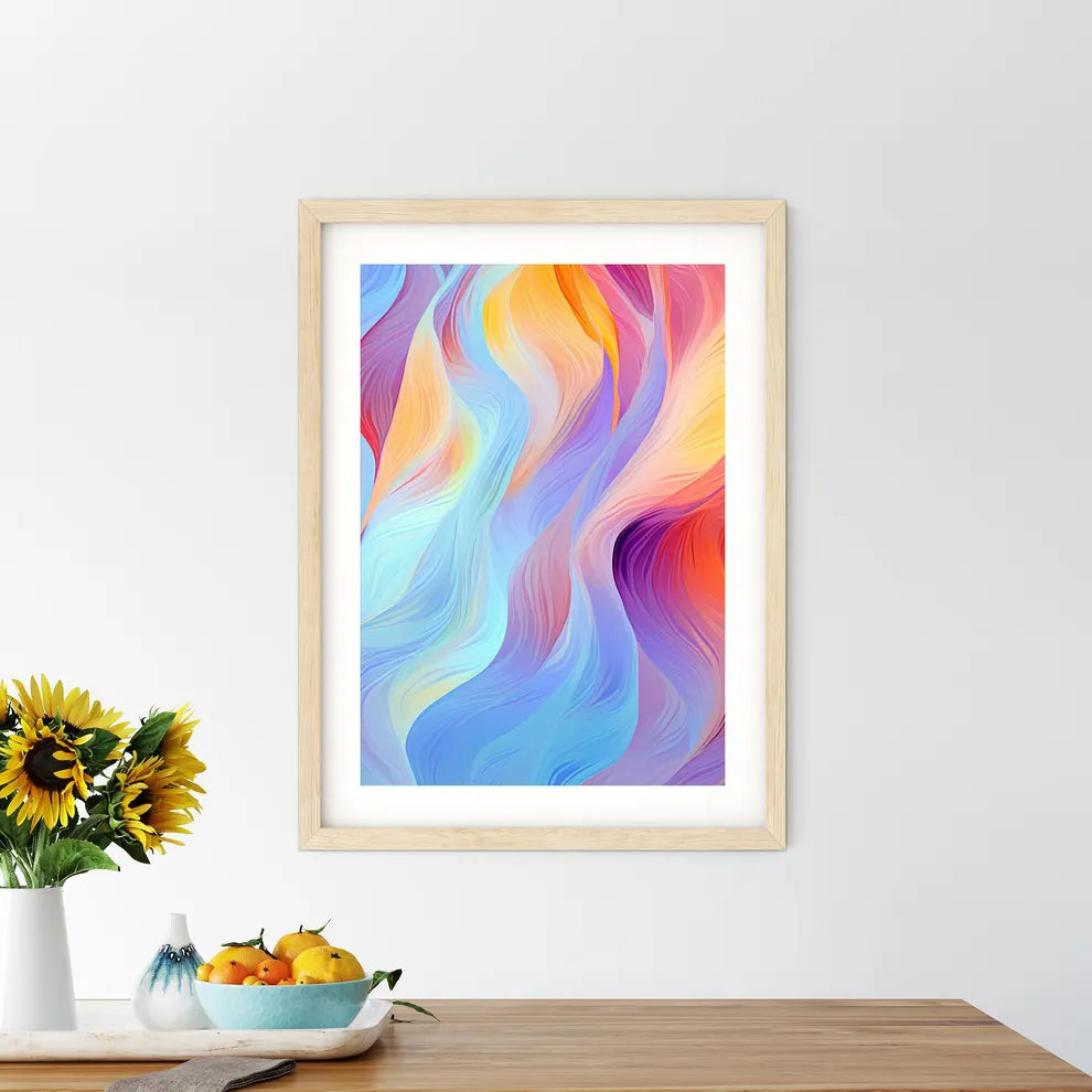 Colorful Swirly Background Art Prin - Kitchen Hangings