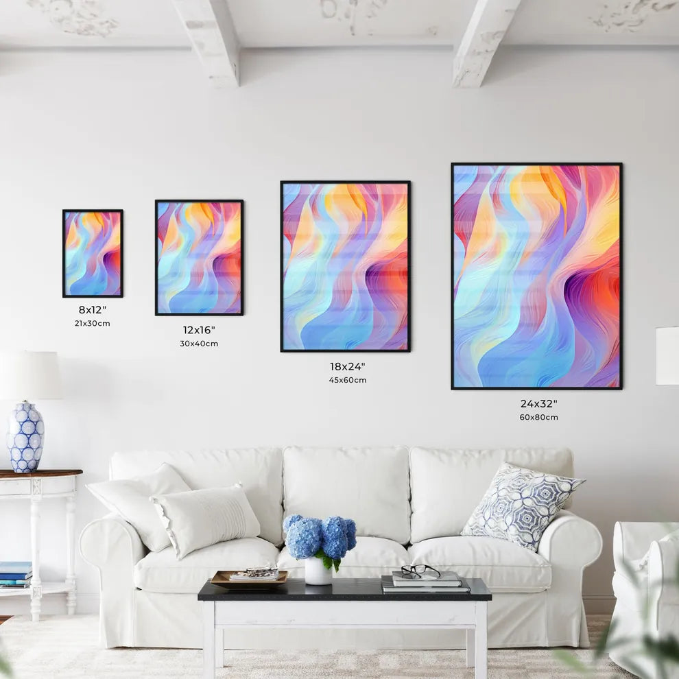 Colorful Swirly Background Art Prin Wall Art