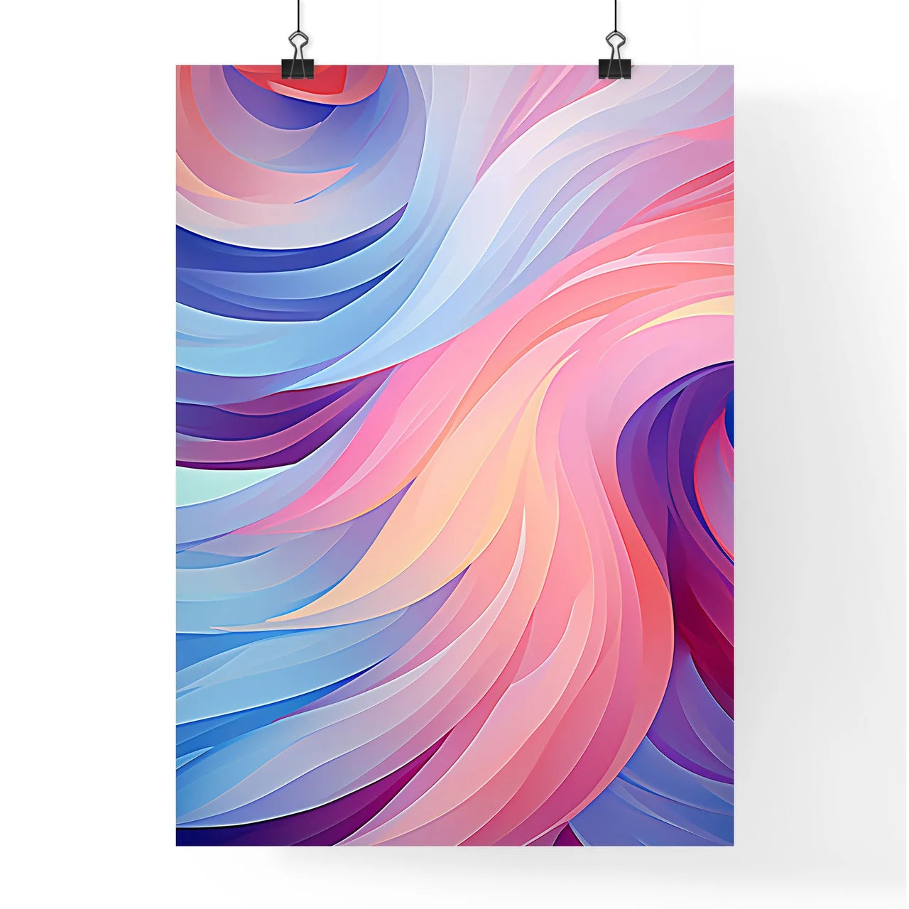 Colorful Swirly Background Art Prin Poster