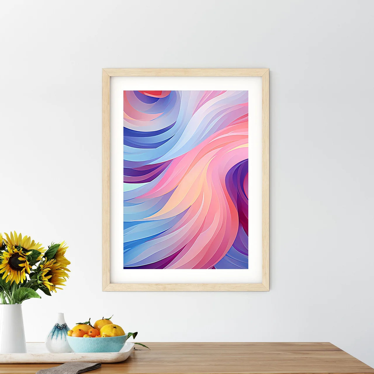 Colorful Swirly Background Art Prin - Kitchen Hangings