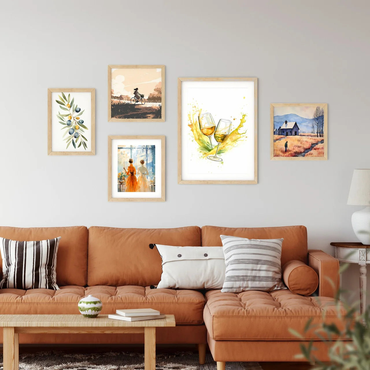 Pair Of Wine Glasses With Liquid Splashing A Framed Print