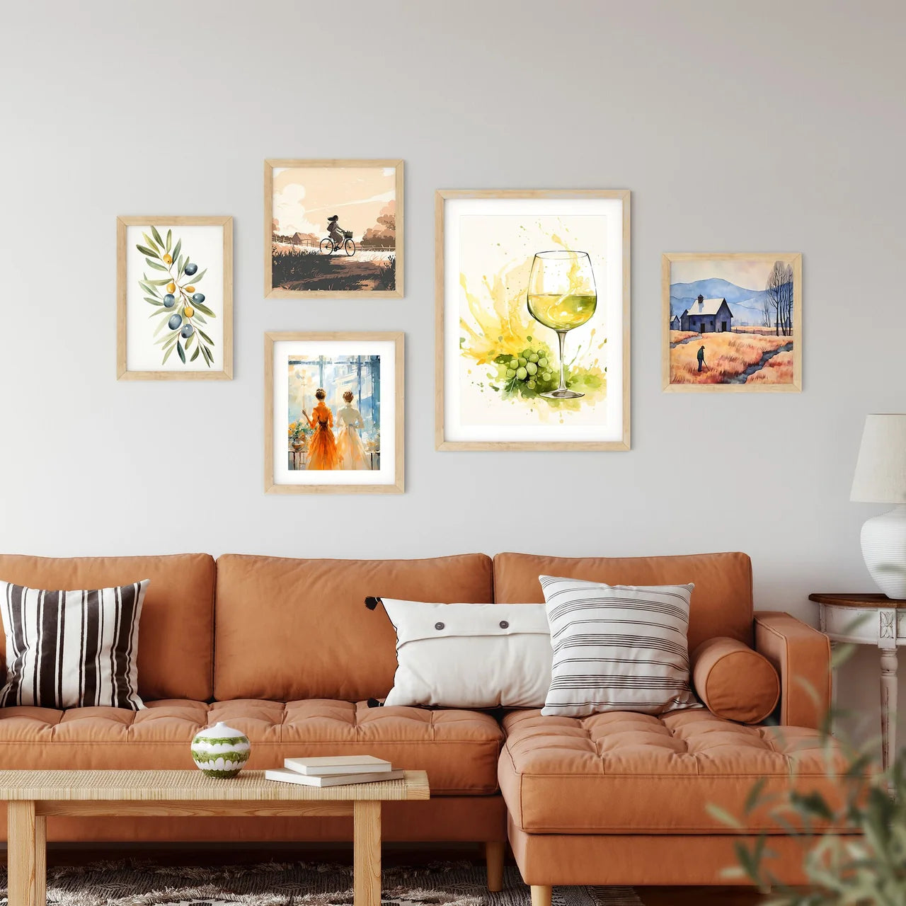 Glass Of Wine With A Bunch Of Grapes And Spl Framed Print