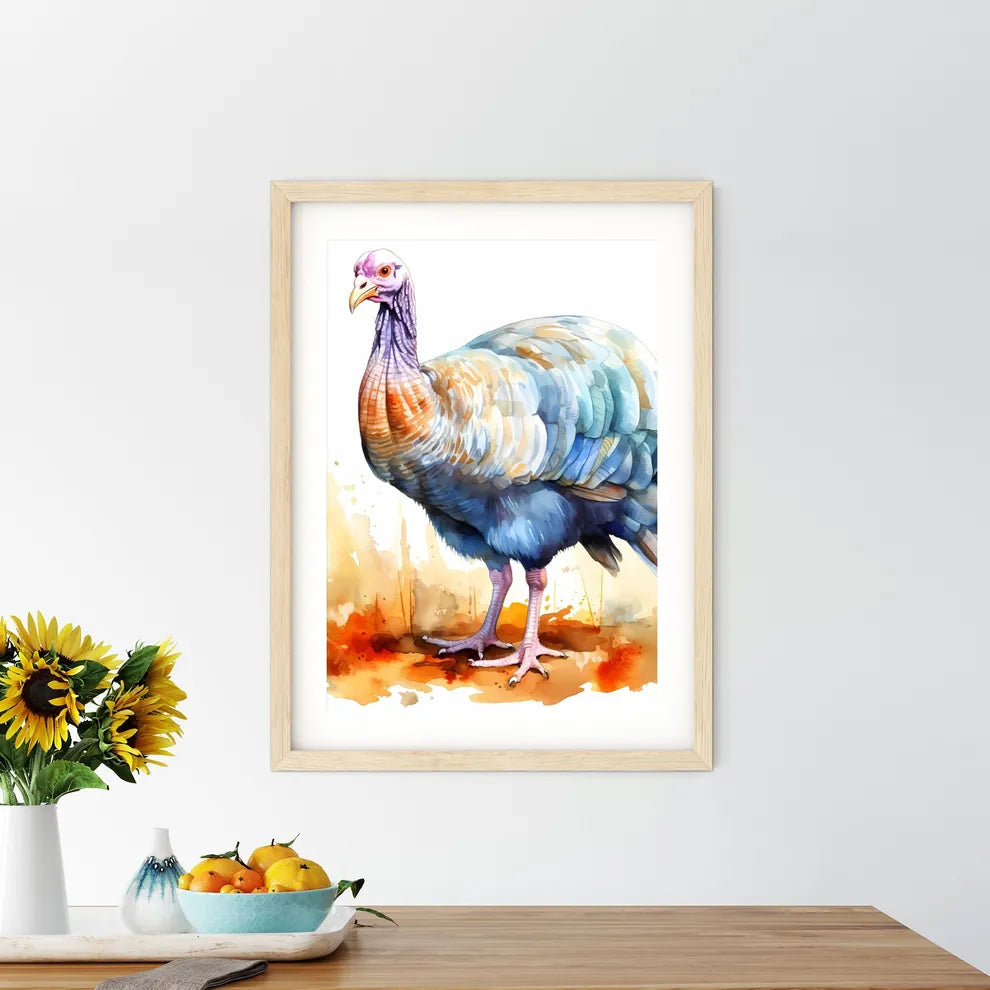 Watercolor Of A Turkey Art Pr Size Chart