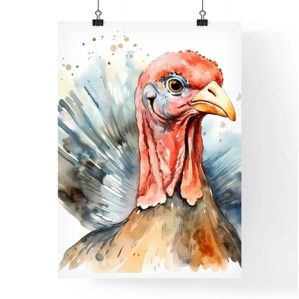 Watercolor Of A Turkey Art Pr Poster