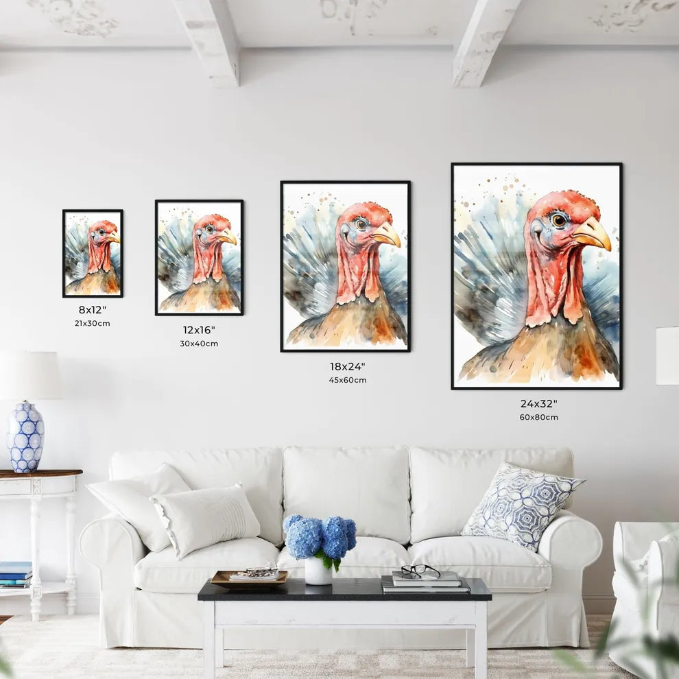 Watercolor Of A Turkey Art Pr Art Print