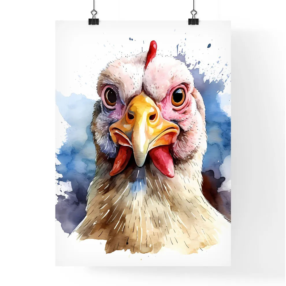 Watercolor Of A Chicken Art P Poster
