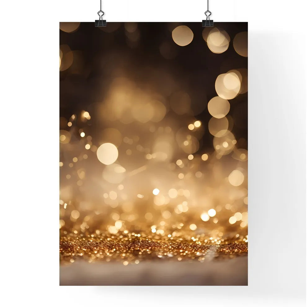 Gold Glittery Background Art Prin Poster