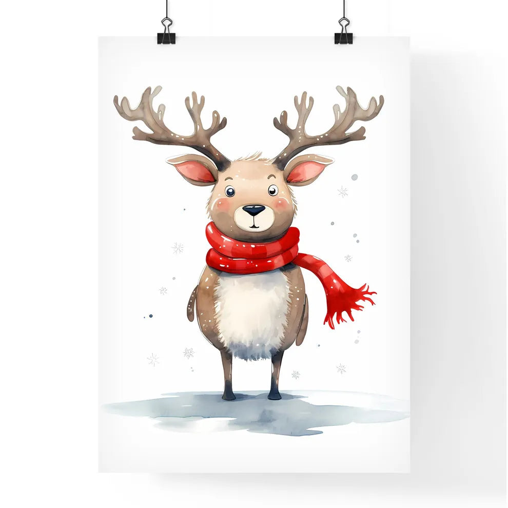 Watercolor Of A Reindeer Wear Poster
