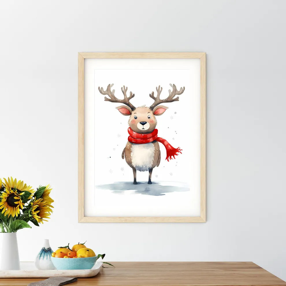 Watercolor Of A Reindeer Wear Size Chart
