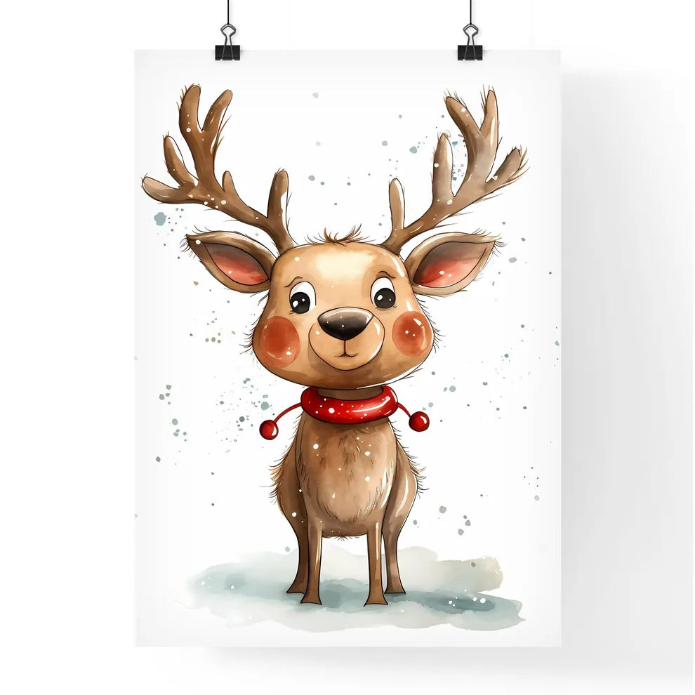 Watercolor Of A Reindeer Art  Poster