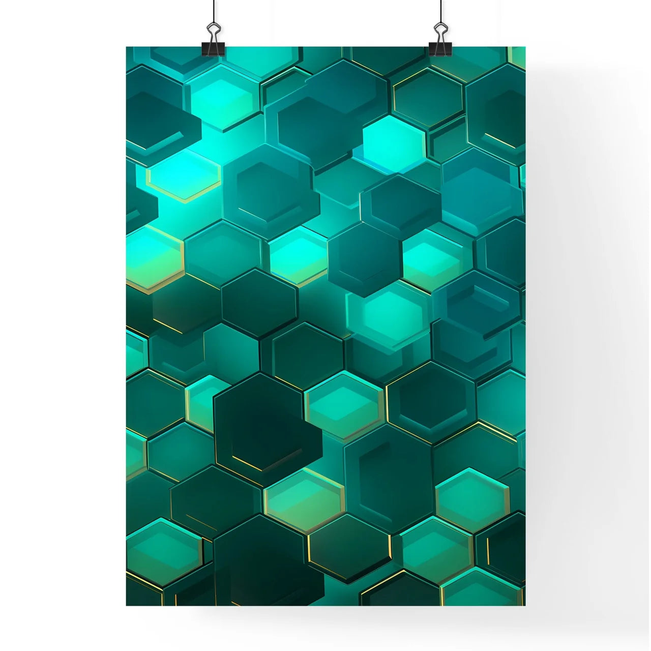 Close Up Of Hexagons Art Prin Poster
