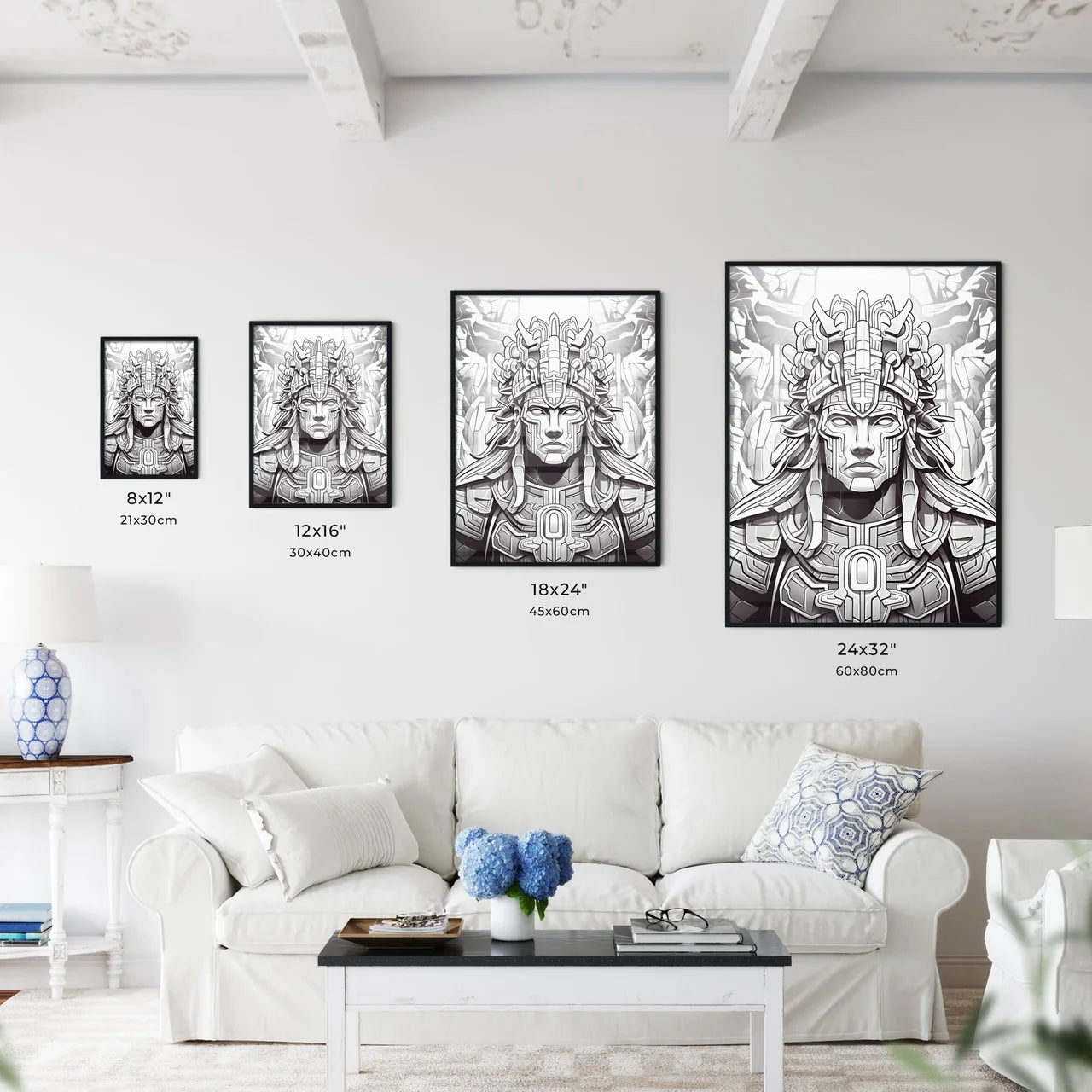 Drawing Of A Man Wearing A Helmet Art Prin Wall Art