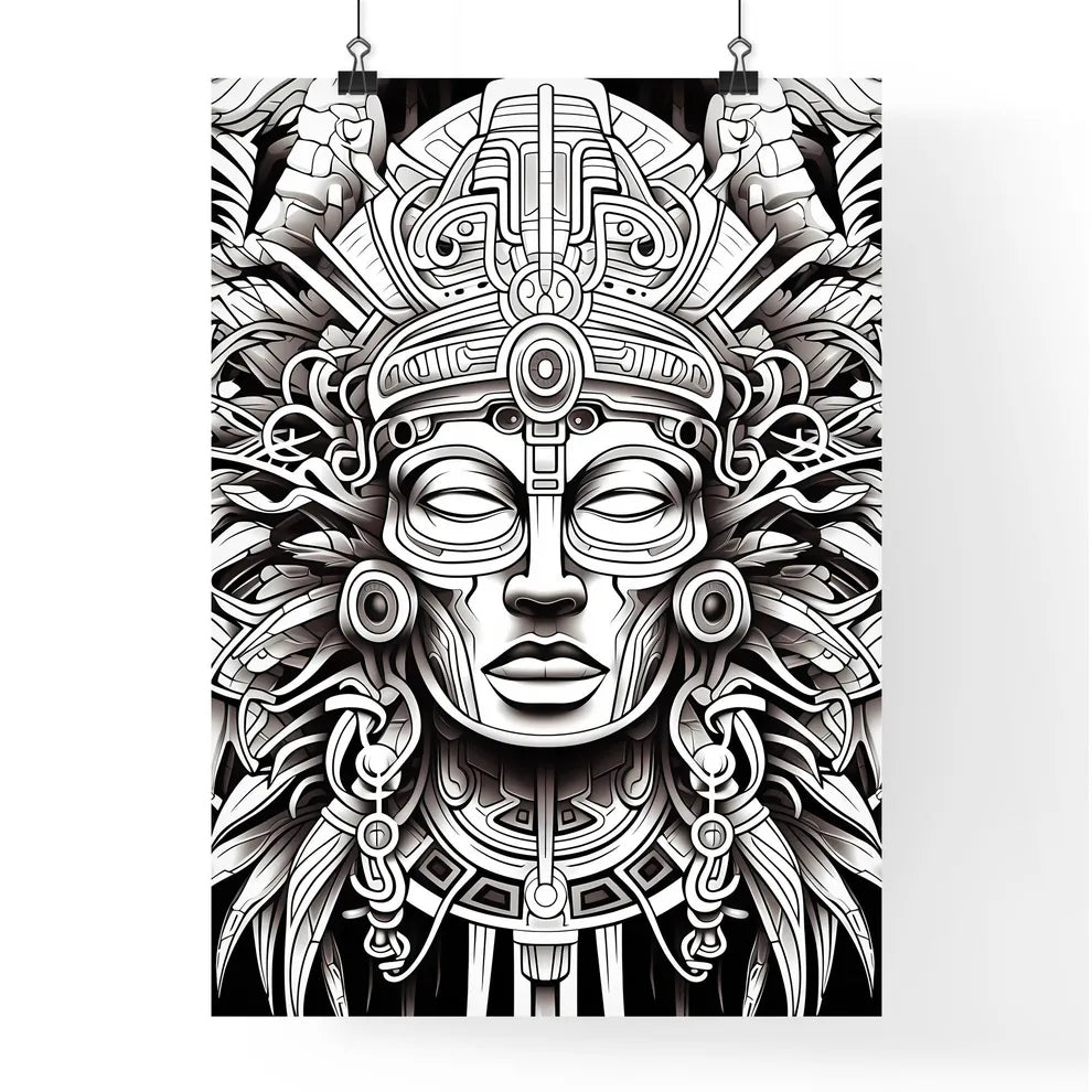 Black And White Image Of A Persons Face Art  Poster
