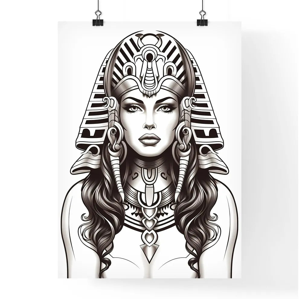 Woman Wearing A Headdress Art Prin Poster