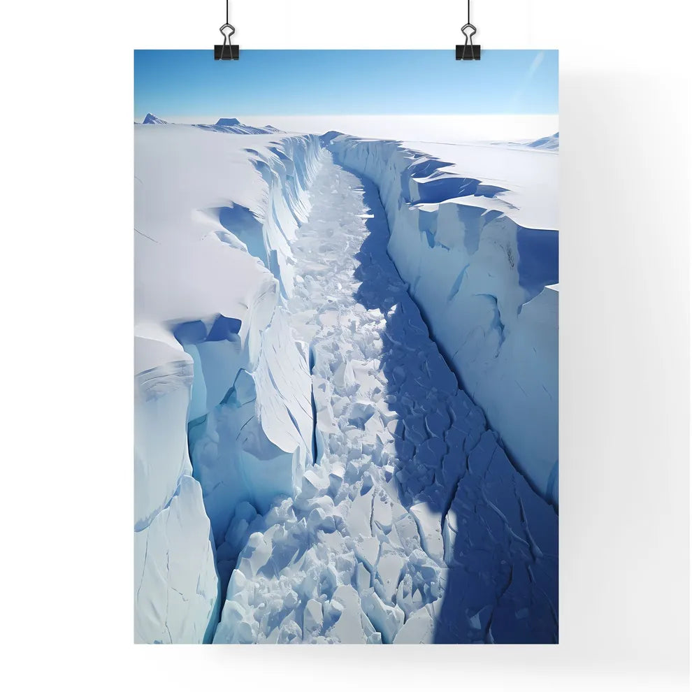 Large Crack In The Snow Art Prin Poster