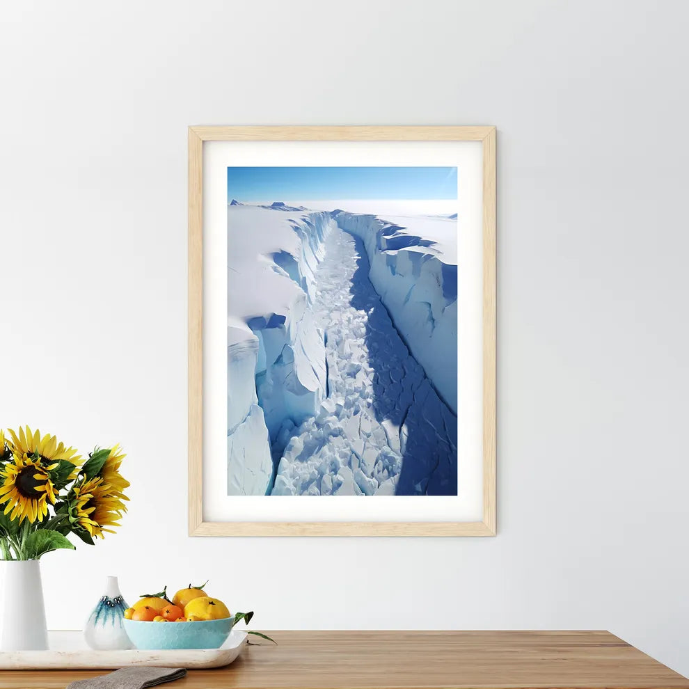 Large Crack In The Snow Art Prin - Kitchen Hangings