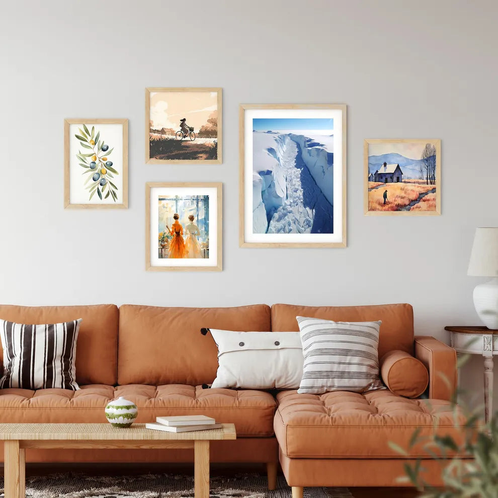 Large Crack In The Snow Art Prin Framed Print