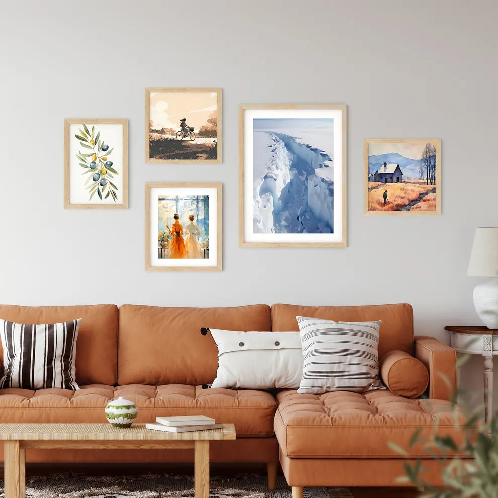 Crack In The Snow Art Prin Framed Print