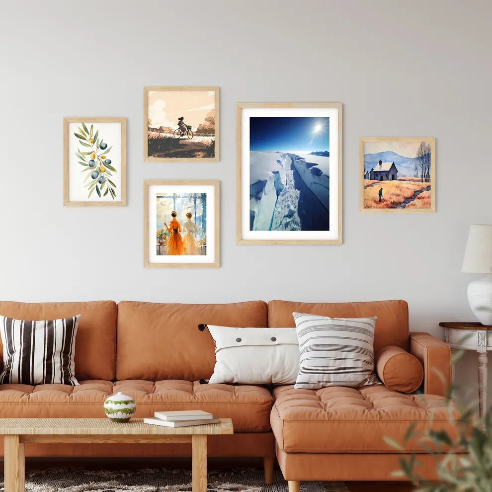 Snow Covered Ground With A Crack In It Art P Framed Print