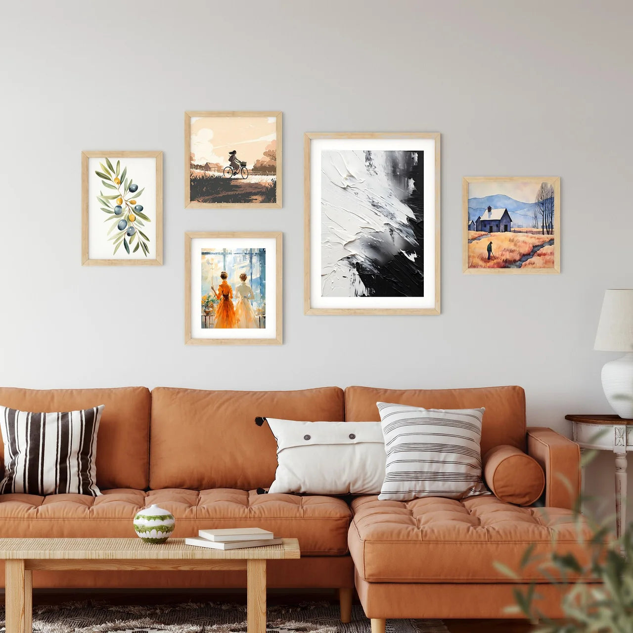 White And Black Paint On A Surface Art Prin Framed Print