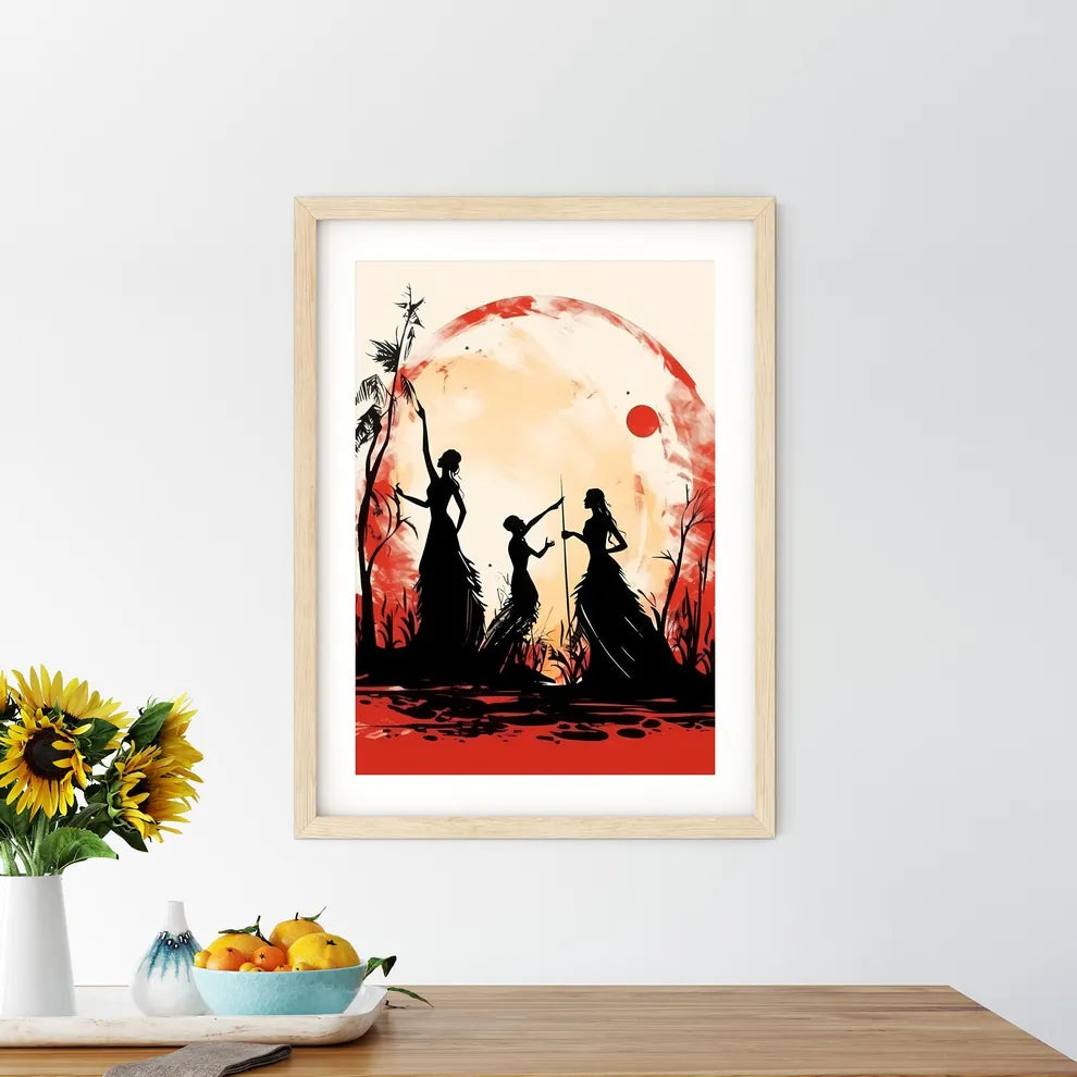 Group Of Women Dancing In The Sun Art Prin - Kitchen Hangings