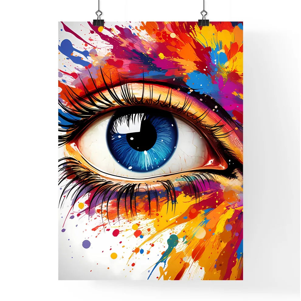 Colorful Eye With Eyelashes And Makeup Art P Poster