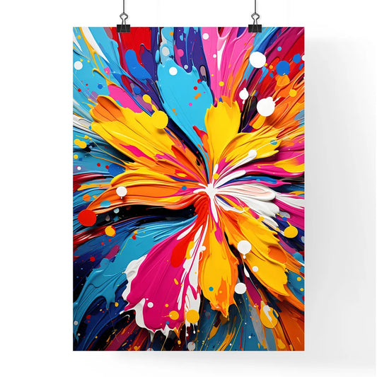 Colorful Paint Splatter Art Prin Poster