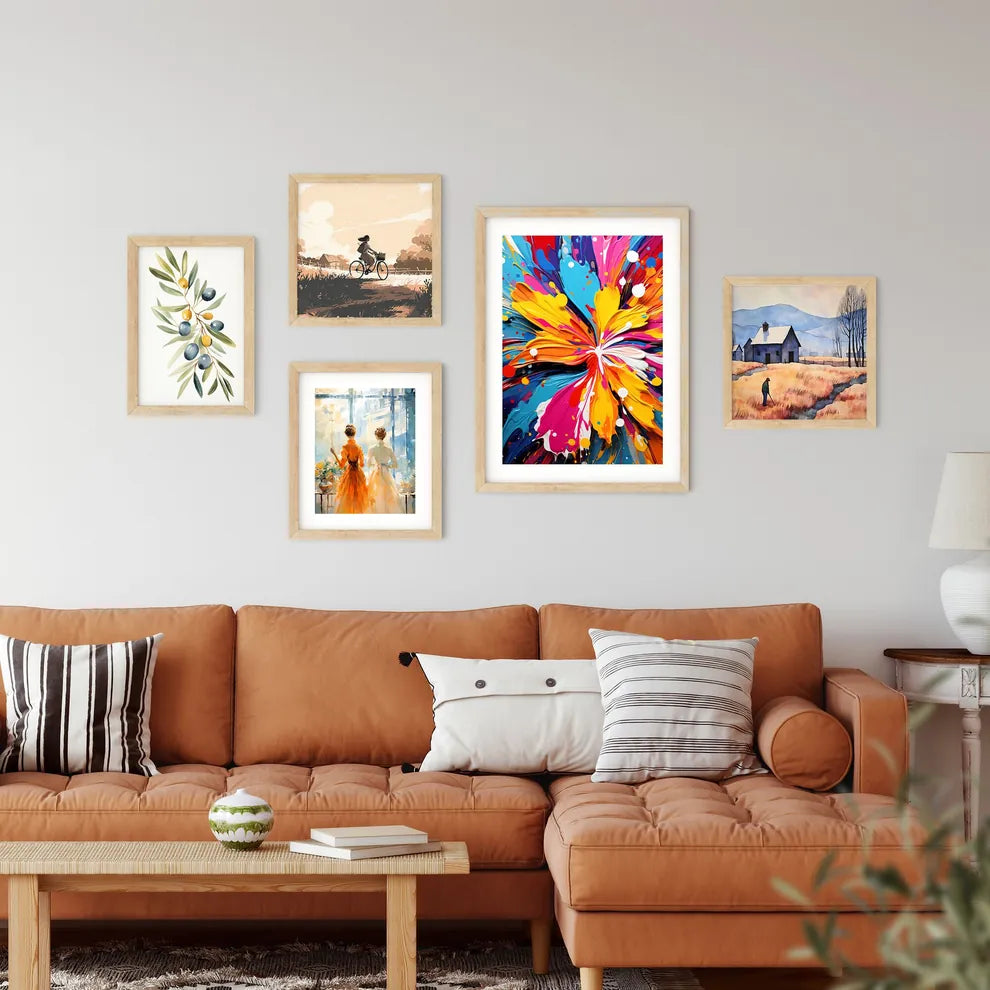 Colorful Paint Splatter Art Prin Framed Print