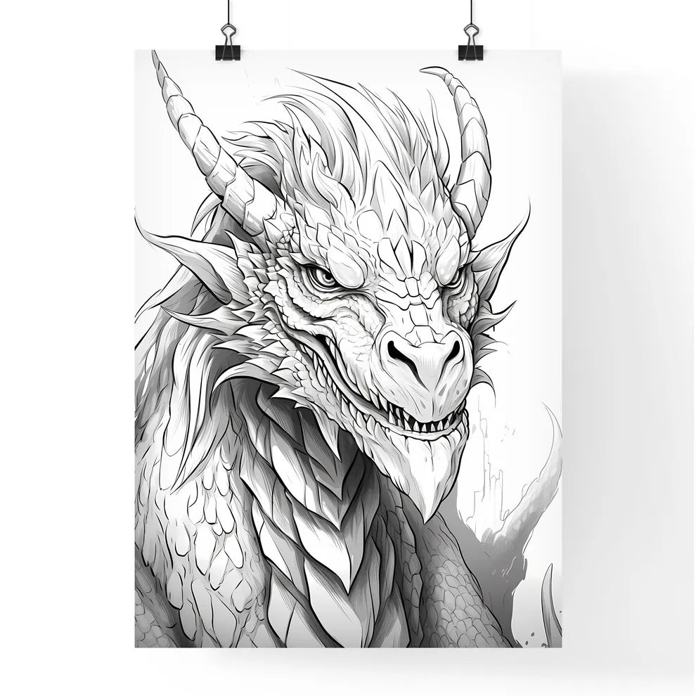 Drawing Of A Dragon Art Print Poster