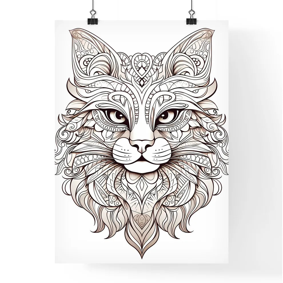 Drawing Of A Cat Art Print Poster