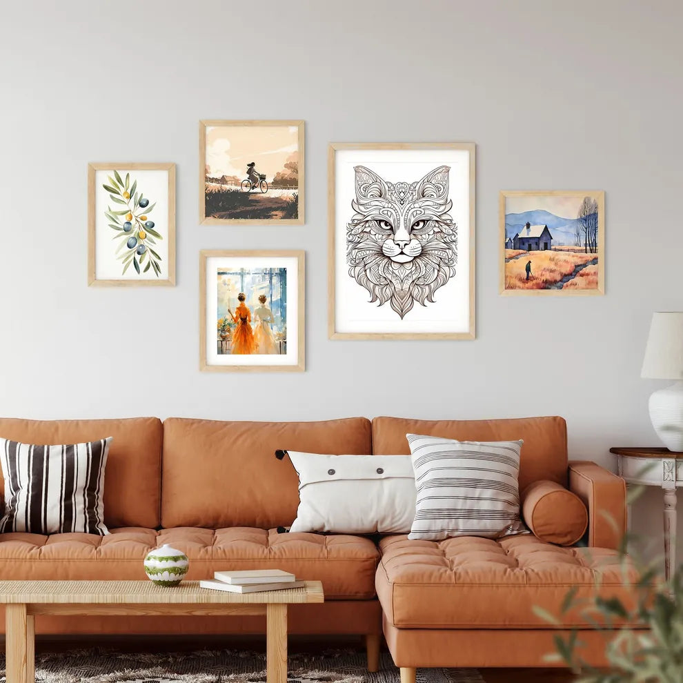 Drawing Of A Cat Art Print Framed Print