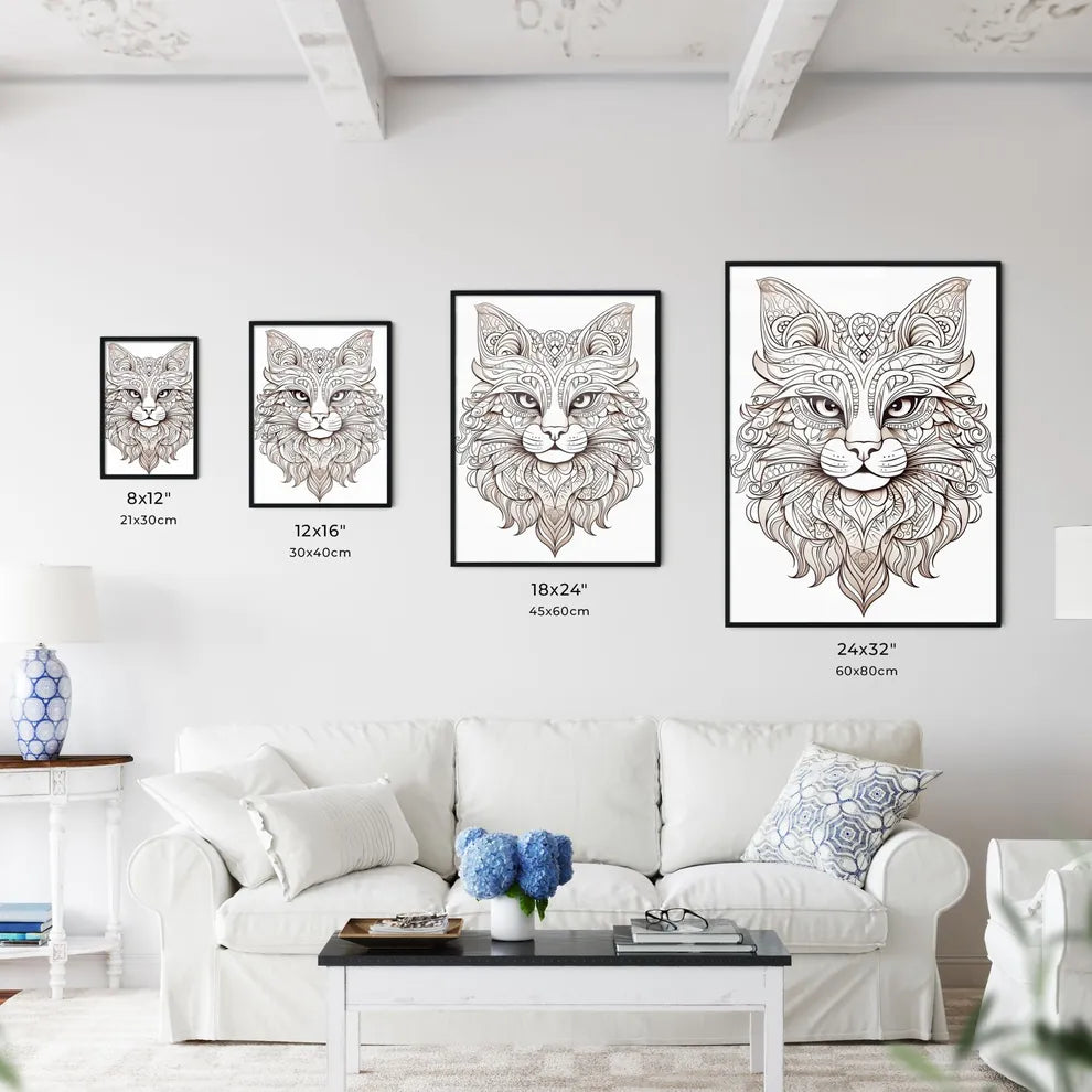 Drawing Of A Cat Art Print Art Print