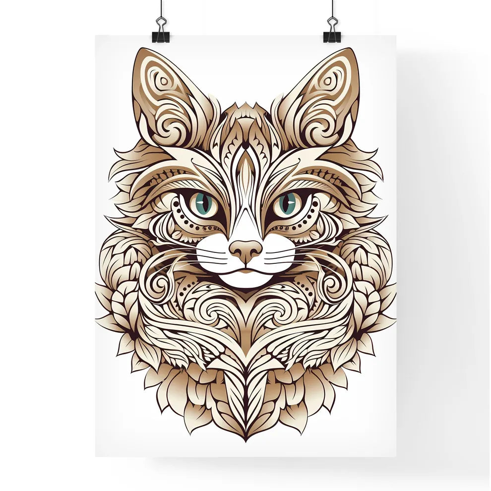 Cat With Ornate Patterns Art  Poster