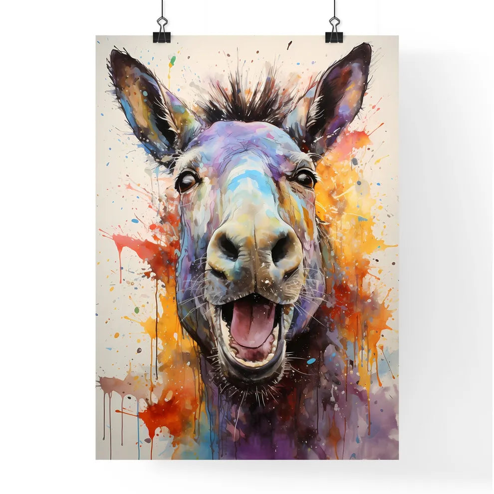 Painting Of A Donkey Art Prin Poster